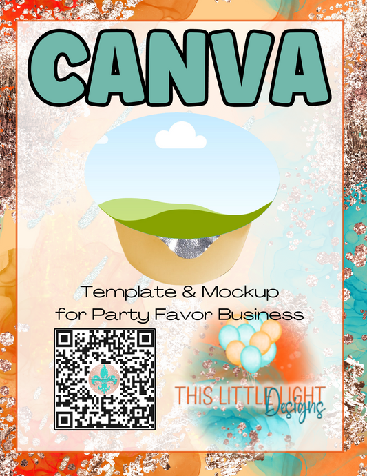 Applesauce Cup Lid Labels l Template and Mockup for Canva | Digital Download