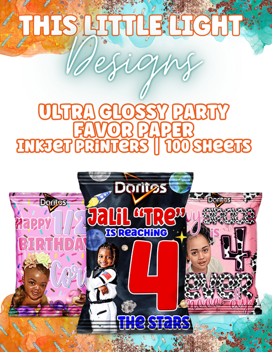 Ultra Glossy Party Favor Paper | Perfect for Party Favors