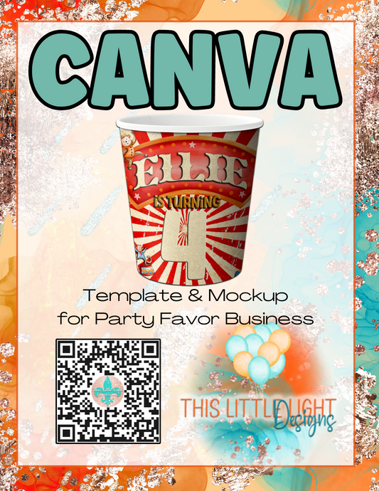 9oz Cup Wrap | Template and Mockup for Canva | Digital Download