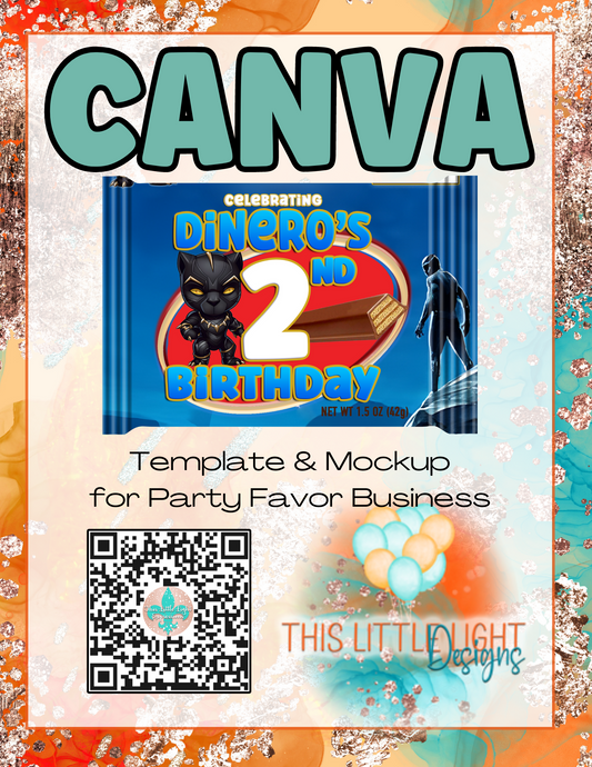 Kit Katt Wrap l Template and Mockup for Canva | Digital Download