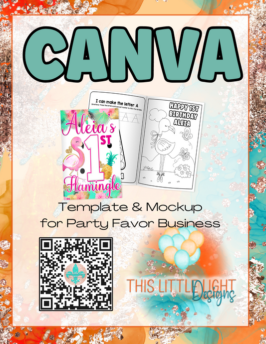 Coloring Book l Template and Mockup for Canva | Digital Download