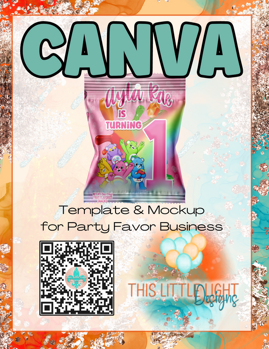 Fruit Snacks Wrap  l Template and Mockup for Canva | Digital Download