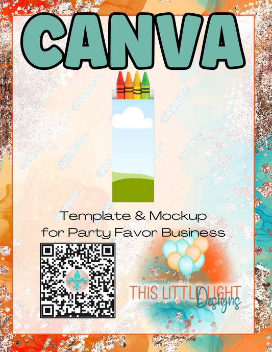 Crayon Box l Template and Mockup for Canva | Digital Download