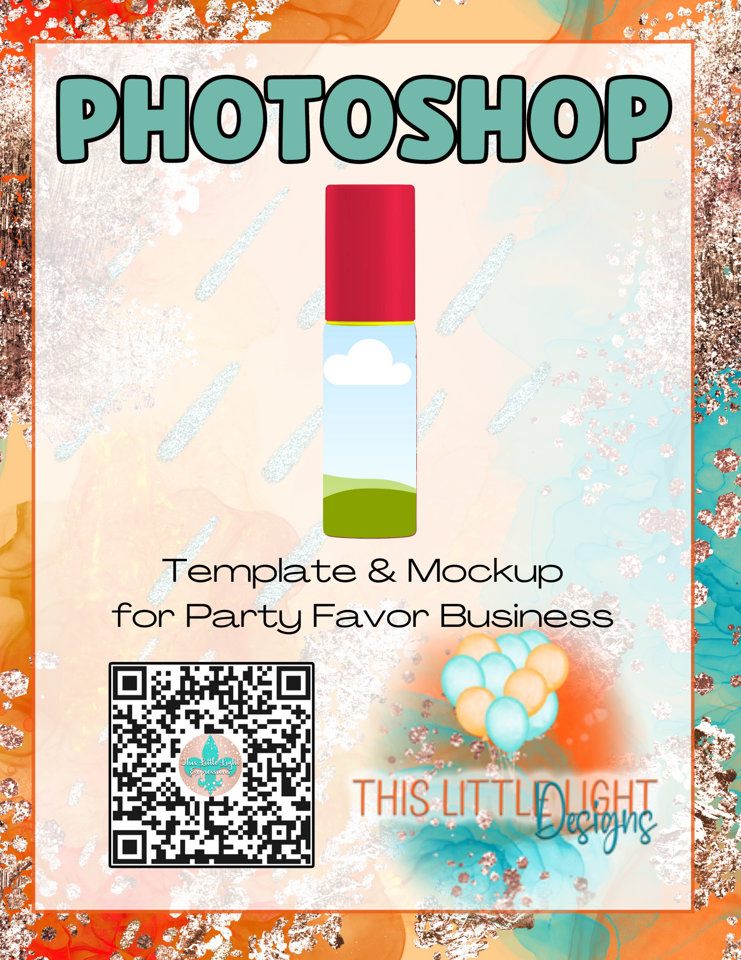 Push Pop Candy l Template and Mockup for Photoshop | Digital Download