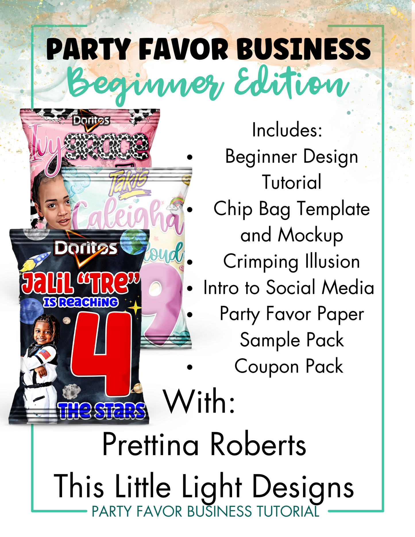 Party Favor Business Starter Pack | Intro to Designing, Business and Marketing