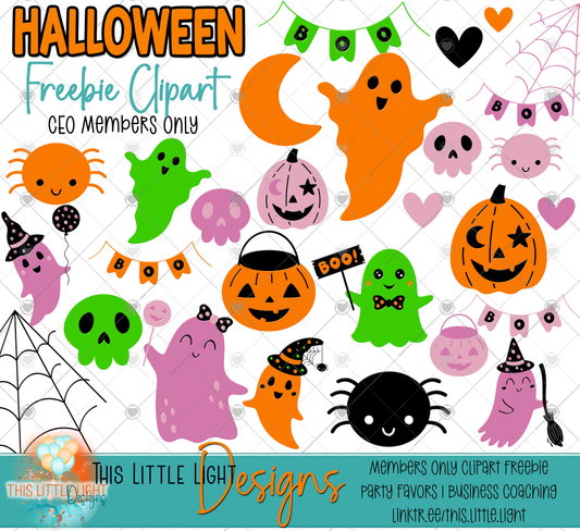 Halloween Clipart Freebie | CEO Members Only Download