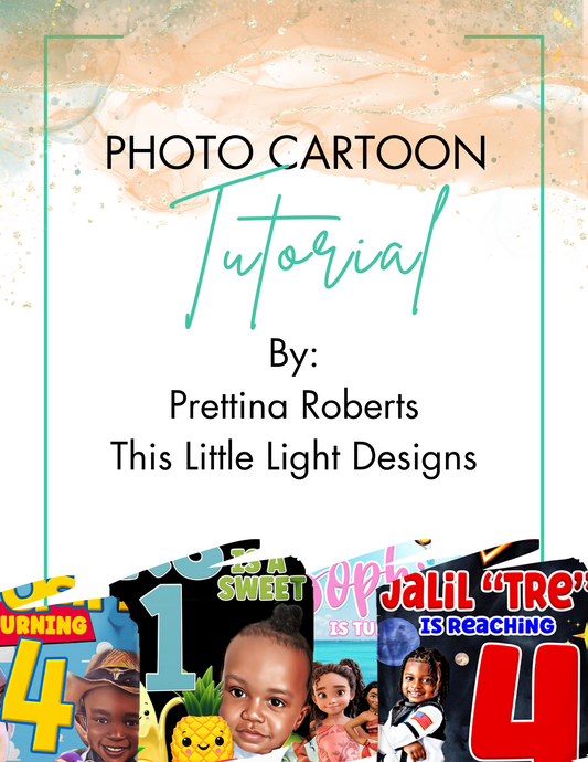 Photo Cartoon Tutorial |  Digital Download | Subscribers Only