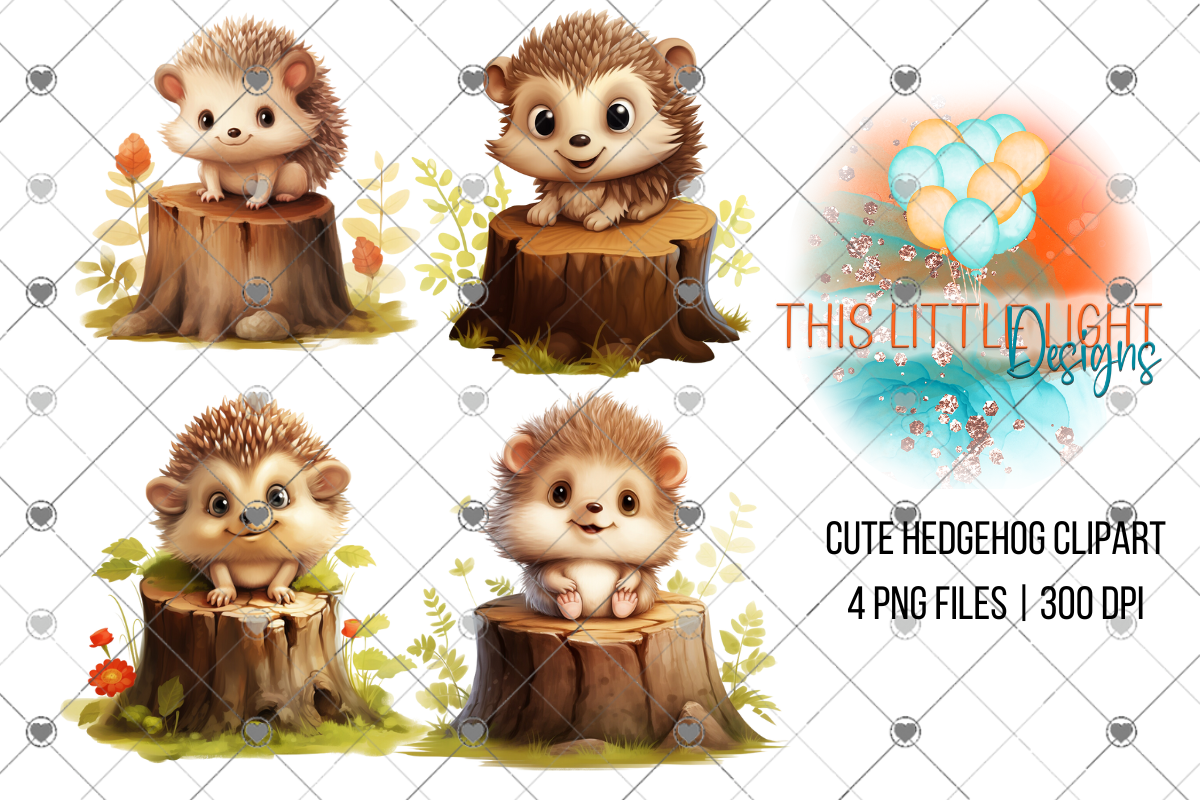Adorable Hedgehog Clipart Set| Subscribers Only